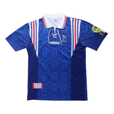 France Jersey Custom Home Soccer Jersey 1996 - soccerdiveshop