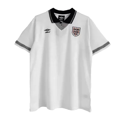 England Jersey Custom Home Soccer Jersey 1990 - soccerdiveshop