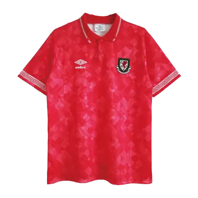 Wales Jersey Home Soccer Jersey 1990/92 - soccerdiveshop