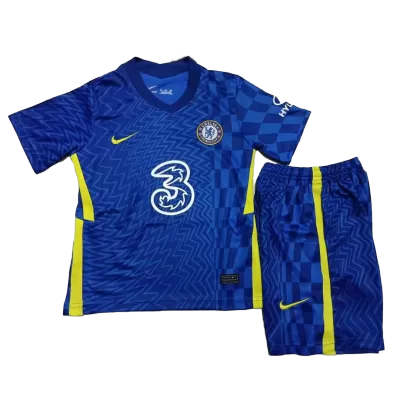 Kid's Chelsea Jersey Custom Home Soccer Soccer Kits 2021/22 - soccerdiveshop