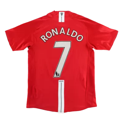 Manchester United Jersey RONALDO #7 Custom Home Soccer Jersey 2007/08 - soccerdiveshop