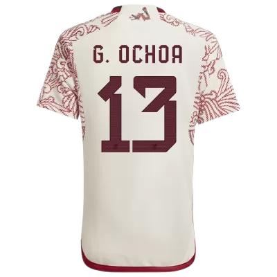 G.OCHOA #13 Mexico Away Soccer Jersey Custom World Cup Jersey 2022 - soccerdiveshop