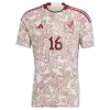 H.HERRERA #16 Mexico Away Soccer Jersey Custom World Cup Jersey 2022 - soccerdiveshop