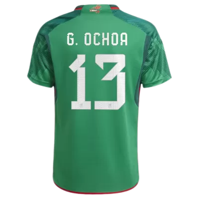 G.OCHOA #13 Mexico Home Soccer Jersey Custom World Cup Jersey 2022 - soccerdiveshop