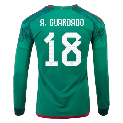 Mexico Home Soccer Jersey Custom A.GUARDADO #18 World Cup Jersey 2022 - soccerdiveshop