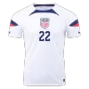 USA Jersey Custom YEDLIN #22 Soccer Jersey Home 2022 - soccerdiveshop