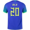 Brazil Jersey VINI JR #20 Custom Away Soccer Jersey 2022 - soccerdiveshop