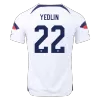 USA Jersey Custom YEDLIN #22 Soccer Jersey Home 2022 - soccerdiveshop