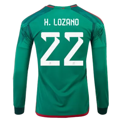 Mexico Home Soccer Jersey Custom H.LOZANO #22 World Cup Jersey 2022 - soccerdiveshop