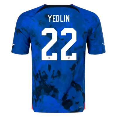 USA Jersey YEDLIN #22 Custom Away Soccer Jersey 2022 - soccerdiveshop