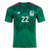 H.LOZANO #22 Mexico Home Soccer Jersey Custom World Cup Jersey 2022 - soccerdiveshop