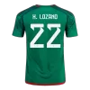 H.LOZANO #22 Mexico Home Soccer Jersey Custom World Cup Jersey 2022 - soccerdiveshop