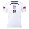 USA Jersey Custom DUNN #19 Soccer Jersey Home 2022 - soccerdiveshop