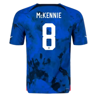 USA Jersey McKENNIE #8 Custom Away Soccer Jersey 2022 - soccerdiveshop