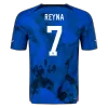 USA Jersey REYNA #7 Custom Away Soccer Jersey 2022 - soccerdiveshop