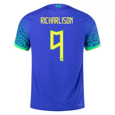 Brazil Jersey RICHARLISON #9 Custom Away Soccer Jersey 2022 - soccerdiveshop