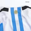 SignMESSI #10 Argentina Soccer Jersey Three Stars Jersey Champion Edition Home Custom World Cup Jersey 2022 - soccerdiveshop