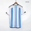 Argentina Soccer Jersey Three Stars Jersey Champion Edition Home Custom World Cup Jersey 2022 - soccerdiveshop