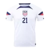 USA Jersey Custom WEAH #21 Soccer Jersey Home 2022 - soccerdiveshop