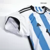 MESSI #10 Argentina Soccer Jersey Three Stars Jersey Champion Edition Home Custom World Cup Jersey 2022 - soccerdiveshop