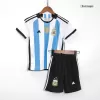 Kid's Argentina Jersey Custom Home Soccer Soccer Kits 2022 - soccerdiveshop