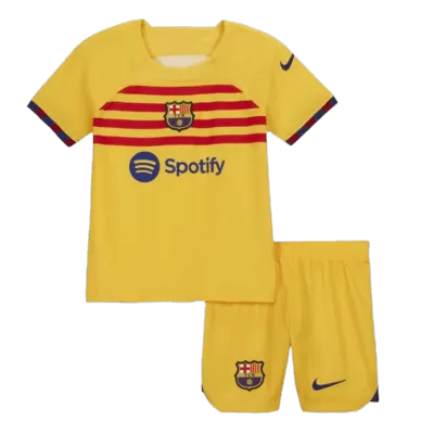 Kid's Barcelona Jersey Custom Fourth Away Soccer Soccer Kits 2022/23 - soccerdiveshop