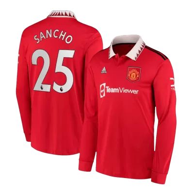 Manchester United Jersey SANCHO #25 Custom Home Soccer Jersey 2022/23 - soccerdiveshop