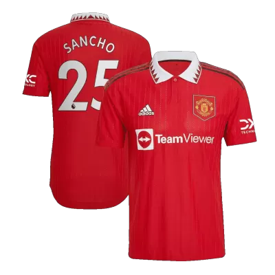 Manchester United Jersey SANCHO #25 Custom Home Soccer Jersey 2022/23 - soccerdiveshop