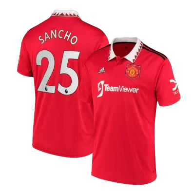 Manchester United Jersey Custom SANCHO #25 Soccer Jersey Home 2022/23 - soccerdiveshop