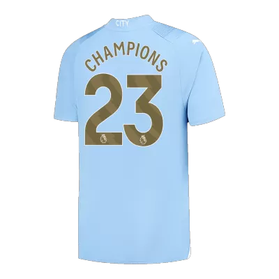 Manchester City Jersey CHAMPIONS #23  Custom Home Soccer Jersey 2023/24 - soccerdiveshop