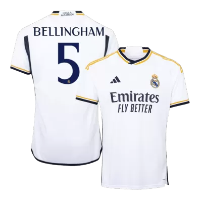 Real Madrid Jersey Custom BELLINGHAM #5 Soccer Jersey Home 2023/24 - soccerdiveshop