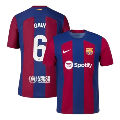 Barcelona Jersey GAVI #6 Custom Home Soccer Jersey 2023/24 - soccerdiveshop