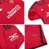 Kid's Manchester United Jersey Custom Home Soccer Soccer Kits 2023/24 - soccerdiveshop