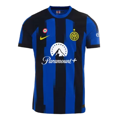 Authentic Inter Milan Soccer Jersey Custom Home Shirt 2023/24 - soccerdiveshop