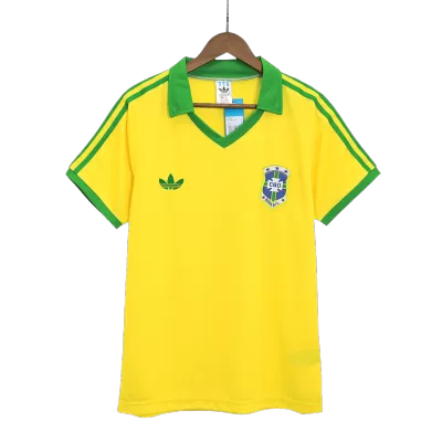 Brazil Jersey Home Soccer Retro Jersey 1977 - soccerdiveshop