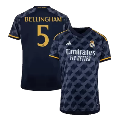 Real Madrid Jersey Custom BELLINGHAM #5 Soccer Jersey Away 2023/24 - soccerdiveshop