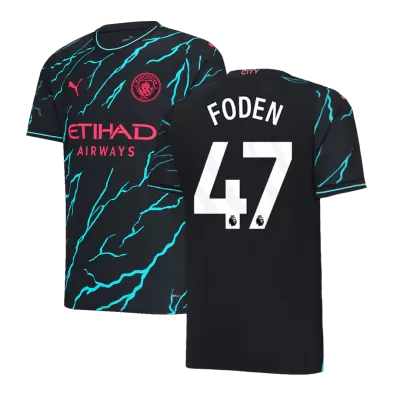 Manchester City Jersey Custom FODEN #47 Soccer Jersey Third Away 2023/24 - soccerdiveshop