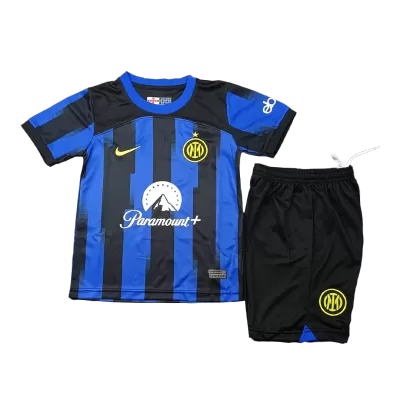 Kid's Inter Milan Jersey Custom Home Soccer Soccer Kits 2023/24 - soccerdiveshop