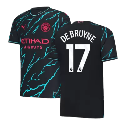 Manchester City Jersey Custom DE BRUYNE #17 Soccer Jersey Third Away 2023/24 - soccerdiveshop