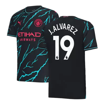 Manchester City Jersey Custom J.ALVAREZ #19 Soccer Jersey Third Away 2023/24 - soccerdiveshop