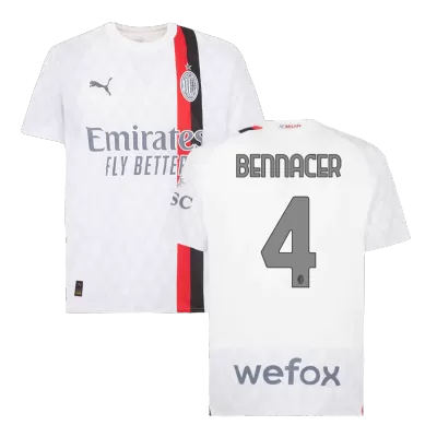 AC Milan Jersey Custom BENNACER #4 Soccer Jersey Away 2023/24 - soccerdiveshop