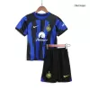 Kid's Inter Milan Jersey Custom Home Soccer Soccer Kits 2023/24 - soccerdiveshop