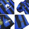 Kid's Inter Milan Jersey Custom Home Soccer Soccer Kits 2023/24 - soccerdiveshop