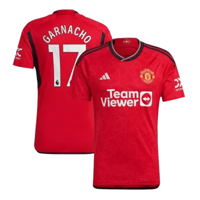 Manchester United Jersey Custom GARNACHO #17 Soccer Jersey Home 2023/24 - soccerdiveshop