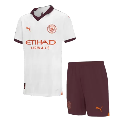 Kid's Manchester City Soccer Jersey Kit Away Soccer 2023/24 - soccerdiveshop