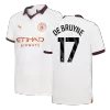 Manchester City Jersey Custom DE BRUYNE #17 Soccer Jersey Away 2023/24 - soccerdiveshop