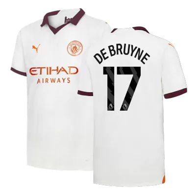 Manchester City Jersey Custom DE BRUYNE #17 Soccer Jersey Away 2023/24 - soccerdiveshop