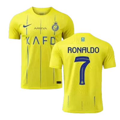 Authentic Al Nassr Soccer Jersey RONALDO #7 Home Shirt 2023/24 - soccerdiveshop