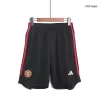 Manchester United Shorts Custom Home Soccer Shorts 2023/24 - soccerdiveshop