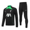 Liverpool 2 Piece Set Soccer Tracksuit 2023/24 Black - soccerdiveshop